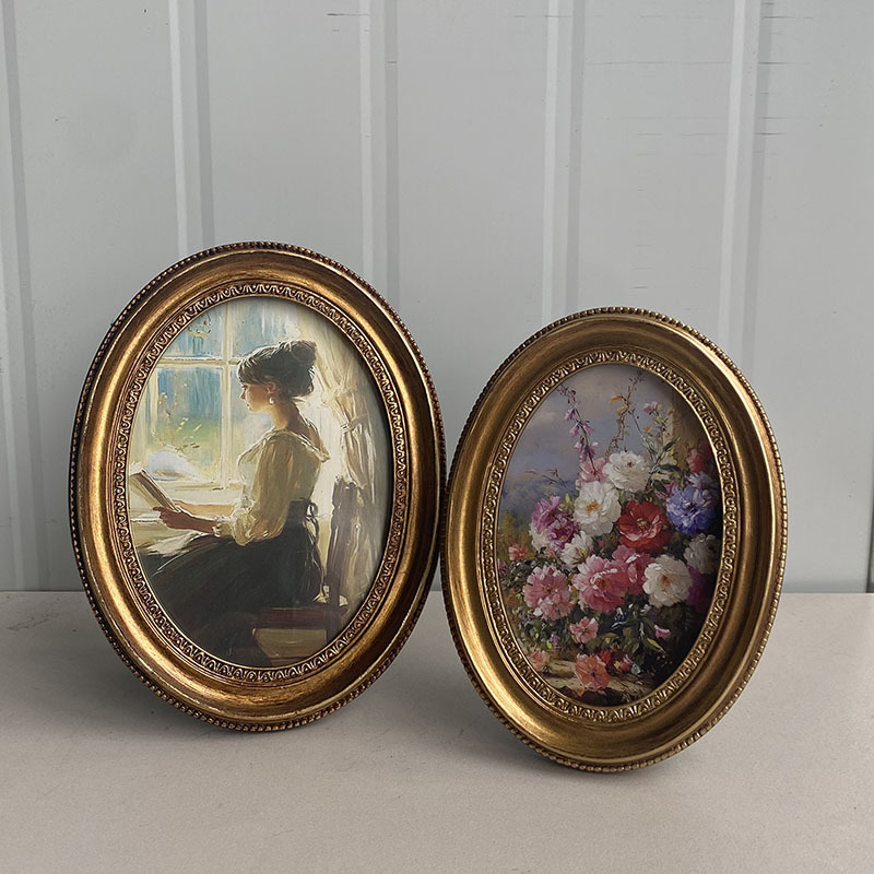 Resin Art Gallery - Moldura de foto dourada em relevo