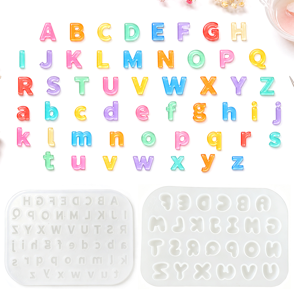 Resin Art Letters - Molde de Silicone Mini S0321 para