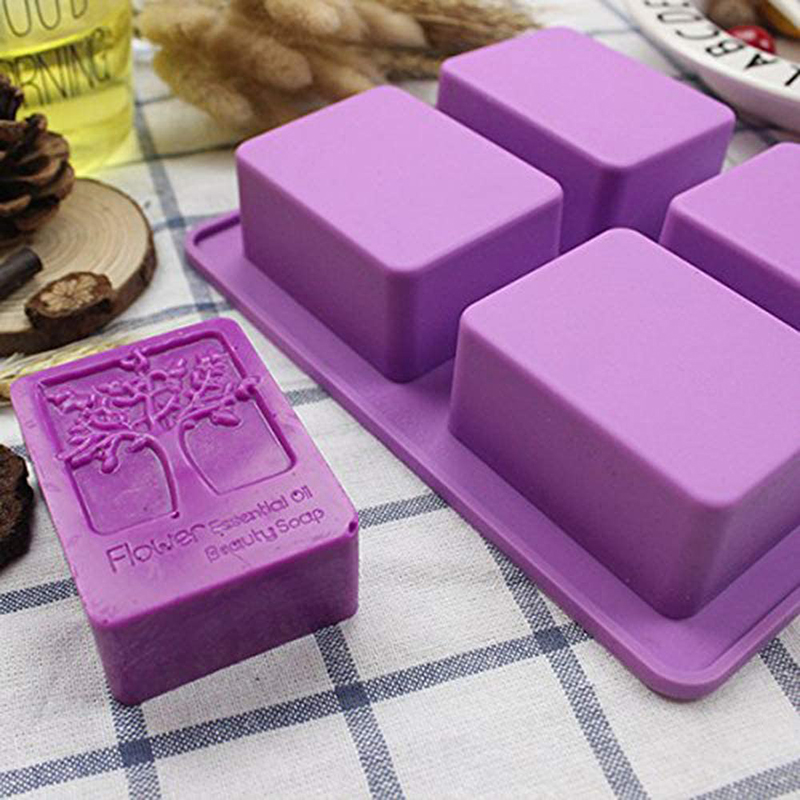 Tray Mold Rectangle - Molde de sabão de silicone retangular,