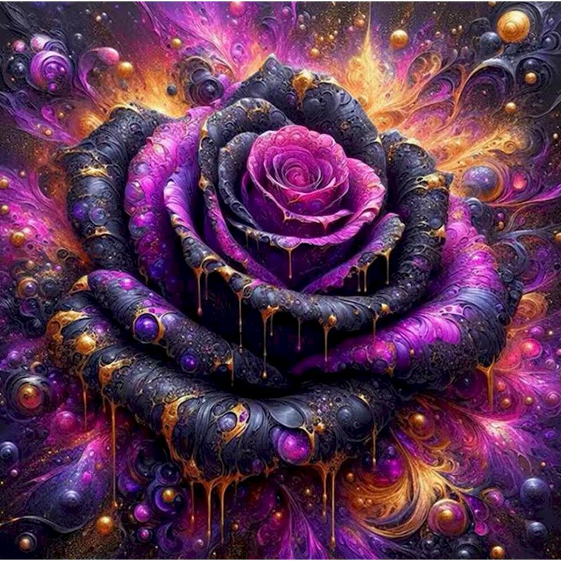 Resin Art With Rose - GATYZTORY Rose 5d Diamond Painting, Decoração