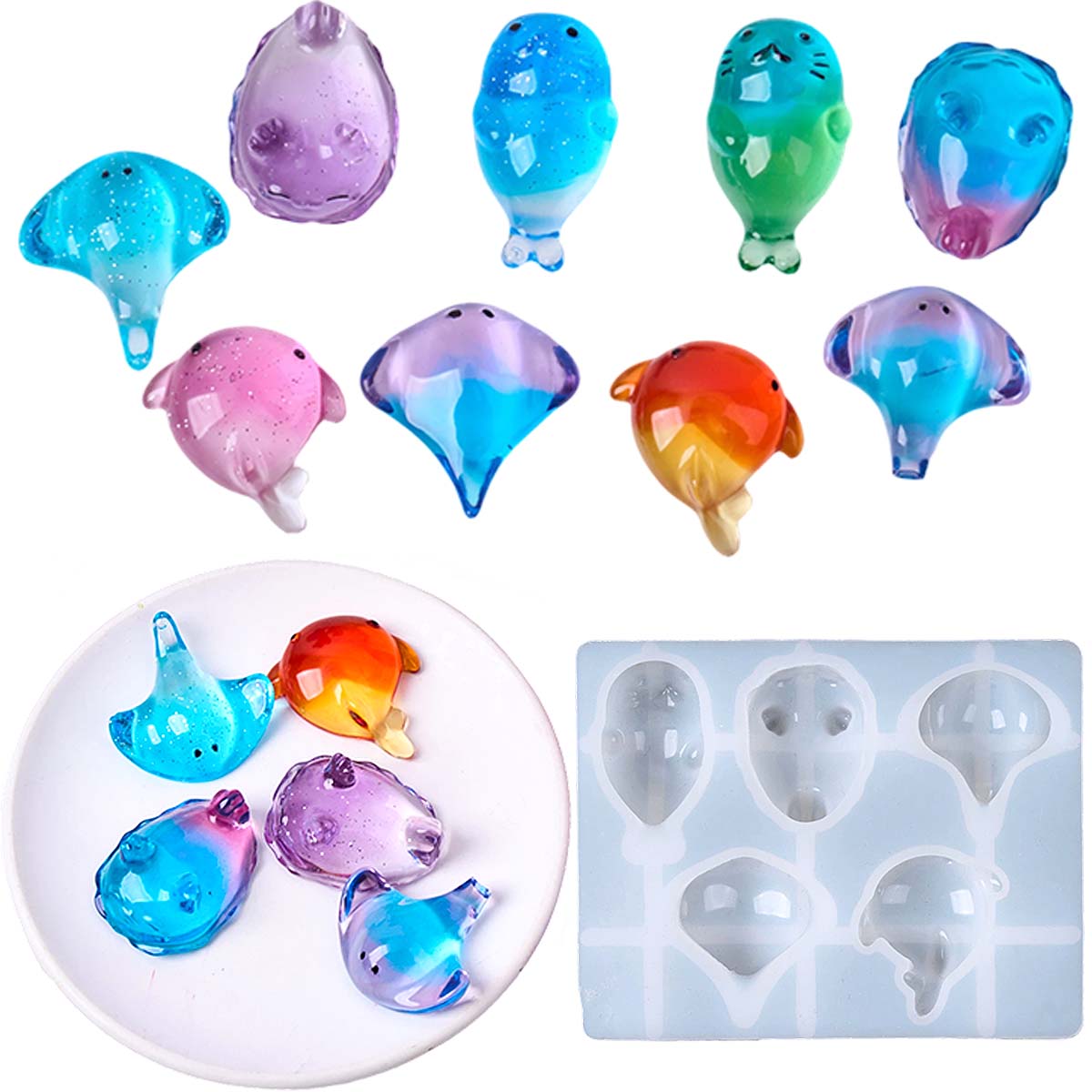 Resin Art Mold - Molde de Silicone 3D de Raia