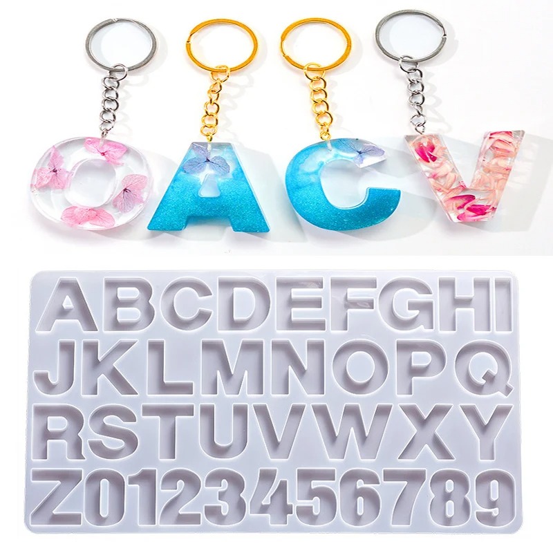 Resin Art Letters - Alfabeto resina epóxi molde de silicone