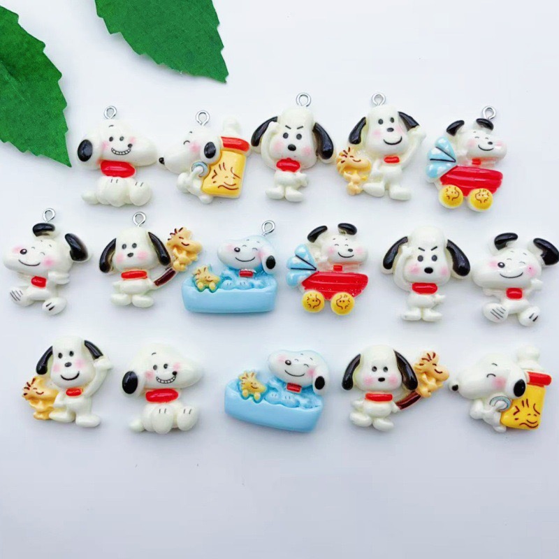 Resin Art Notes - 12 peças de pingente de cachorro