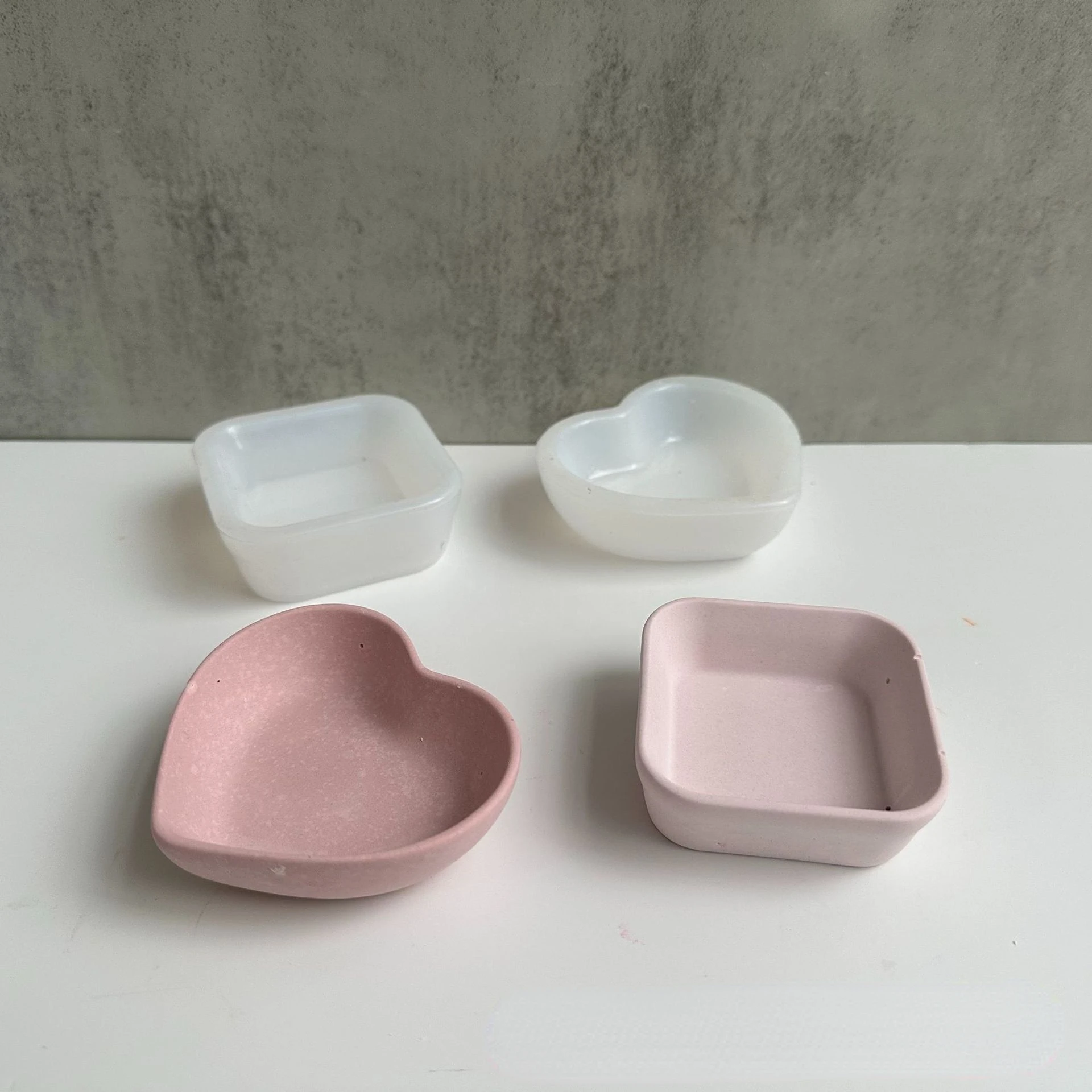 Tray Mold Rectangle - Forma de coração quadrado concreto moldes