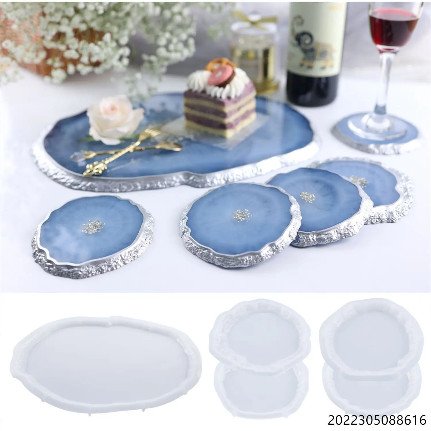 Resin Art Tray - Molde de resina epóxi de cristal