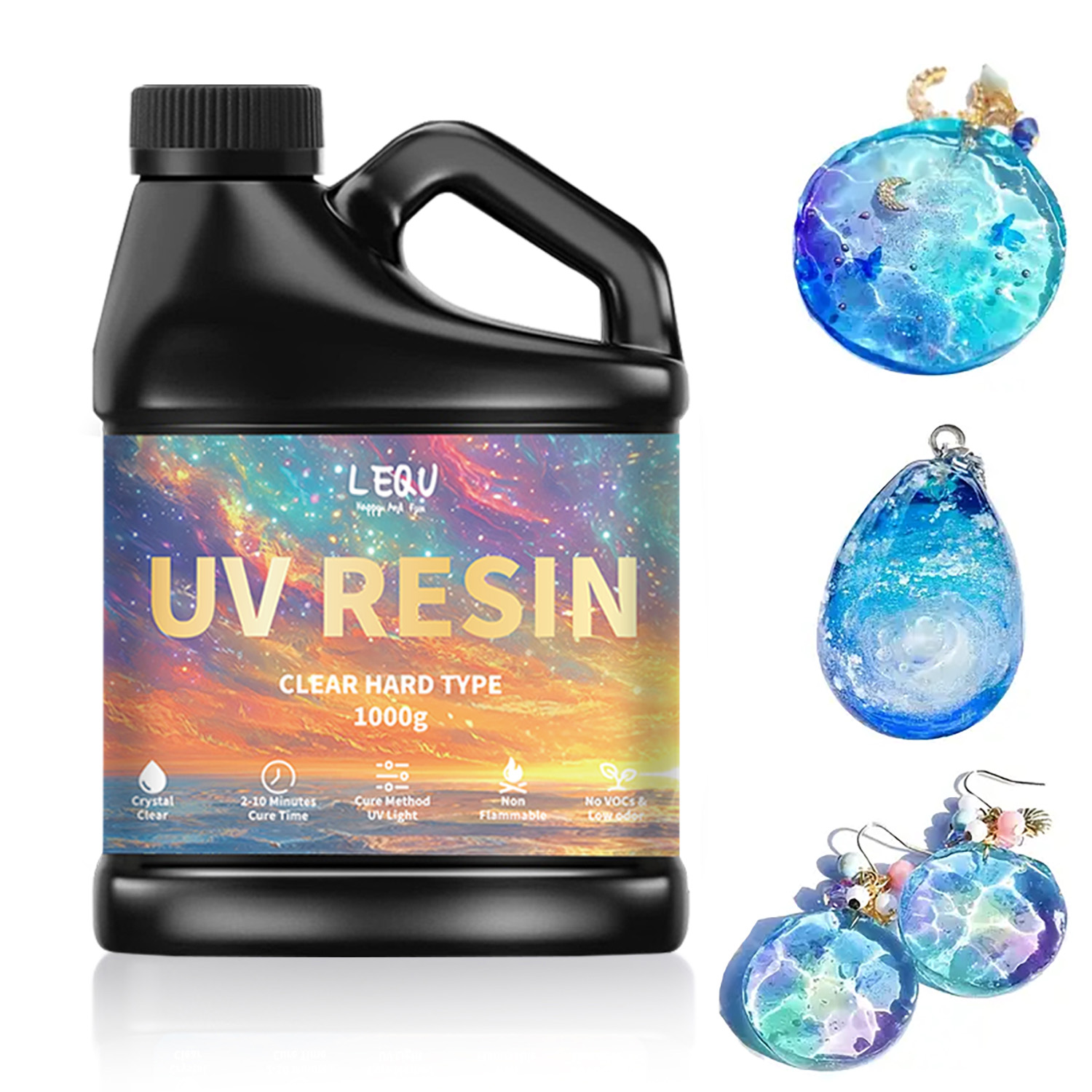 Resin Art Letters - Cola de resina epóxi uv, 100/200/500/1000g,