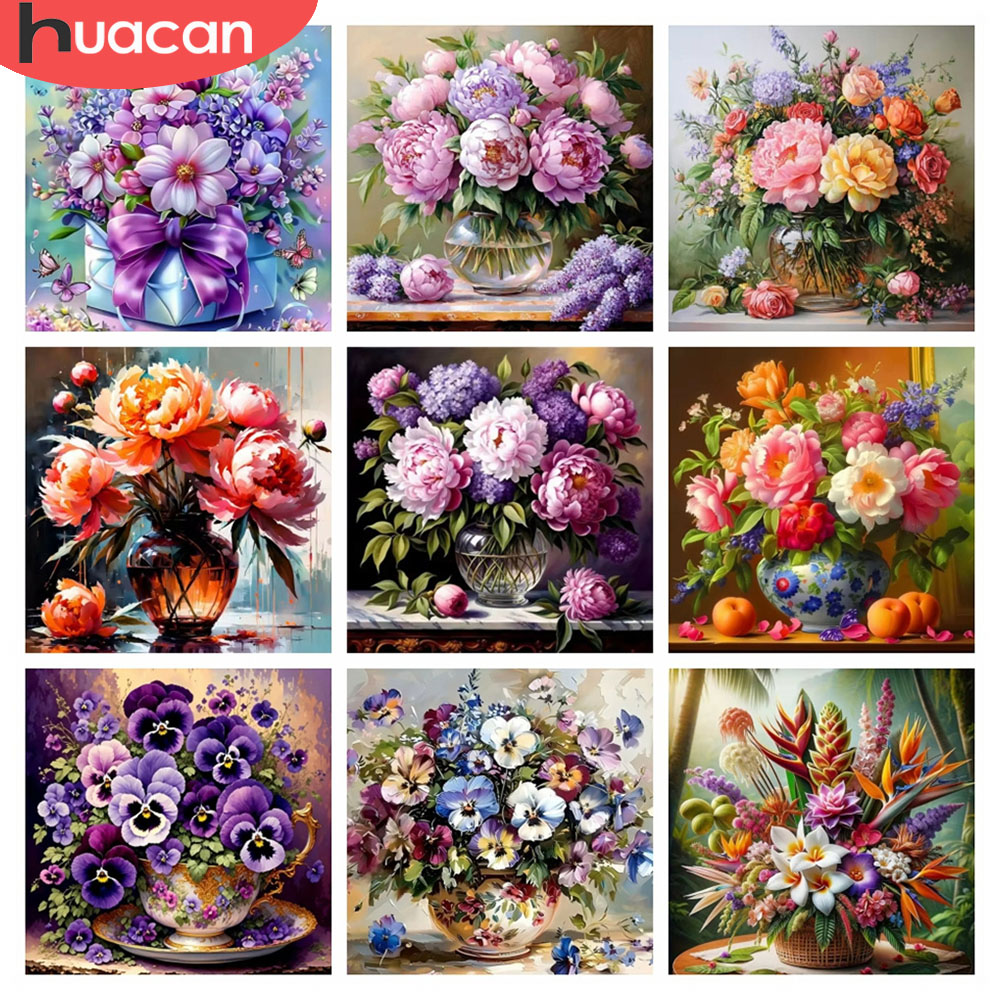 Huacan 5d diamante mosaico ros - Resin Art With Rose avaliação e preço
