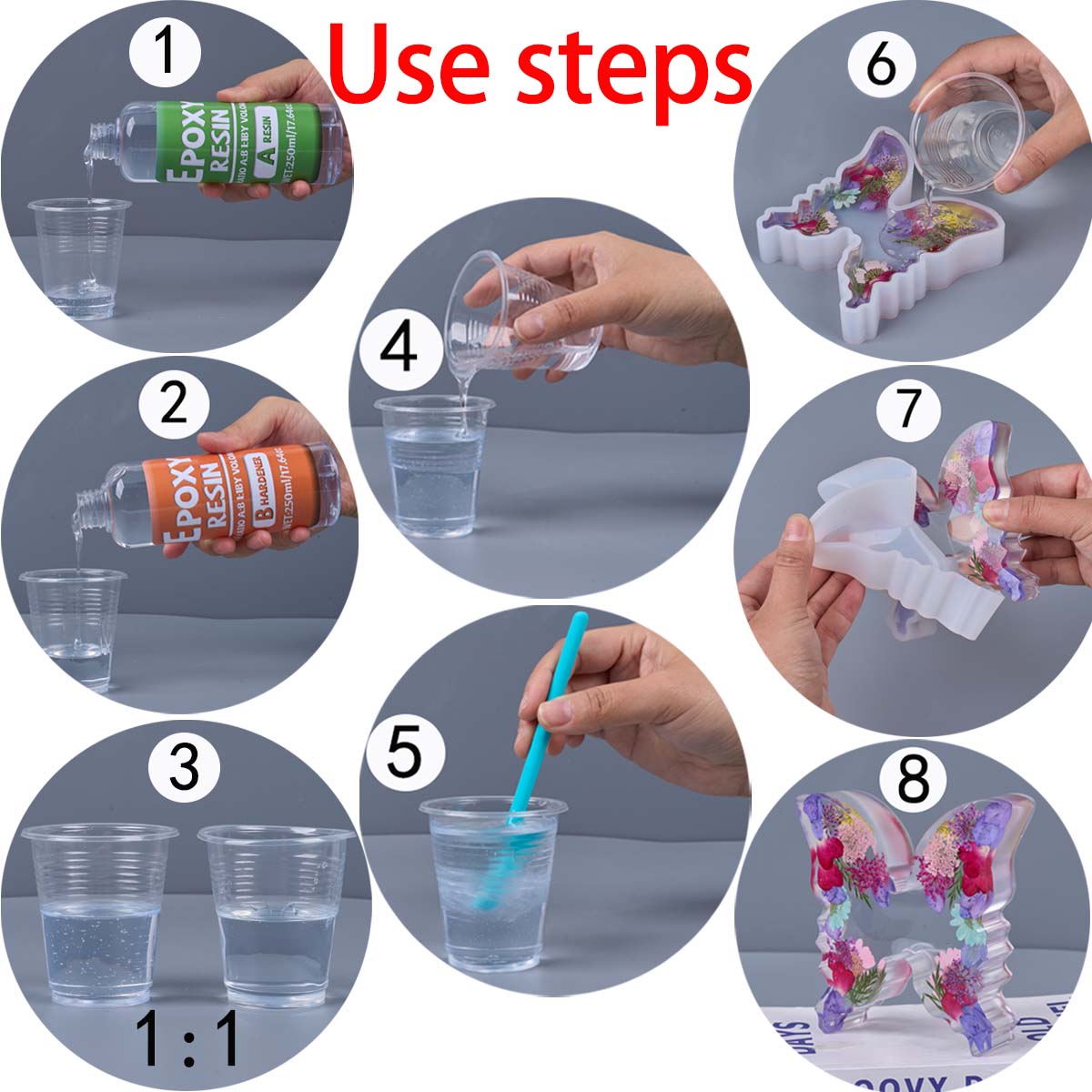 Kit de resina epóxi com propor - Resin Art Mold avaliação e preço