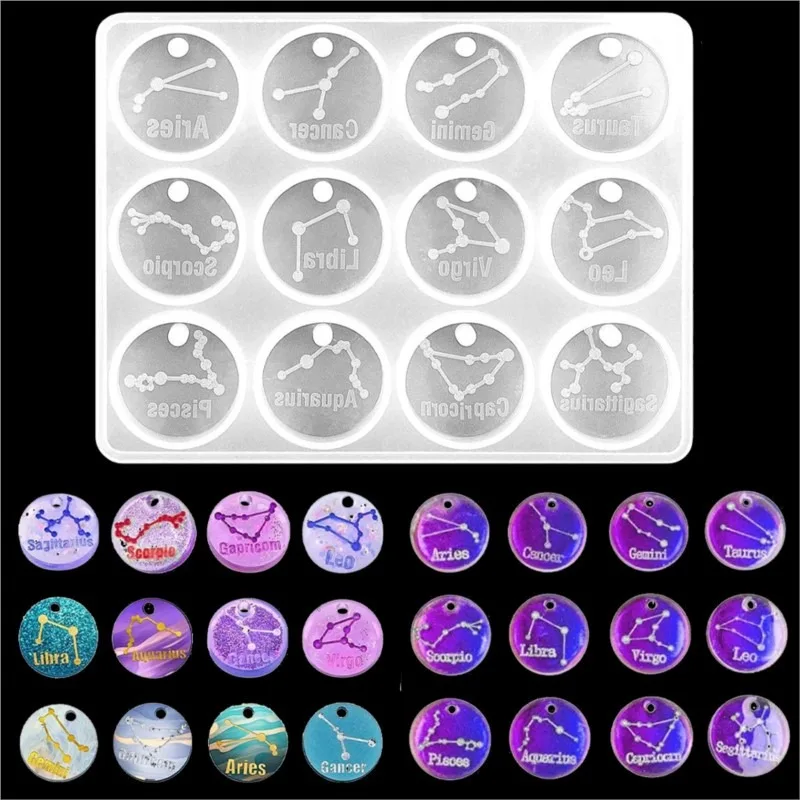 12 moldes de resina de constel - Resin Art Letters avaliação e preço