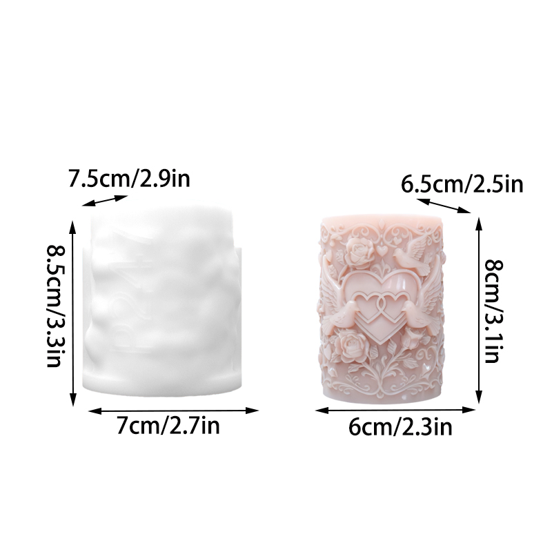Duplo coração conectado pomba  - Resin Art With Rose avaliação e preço