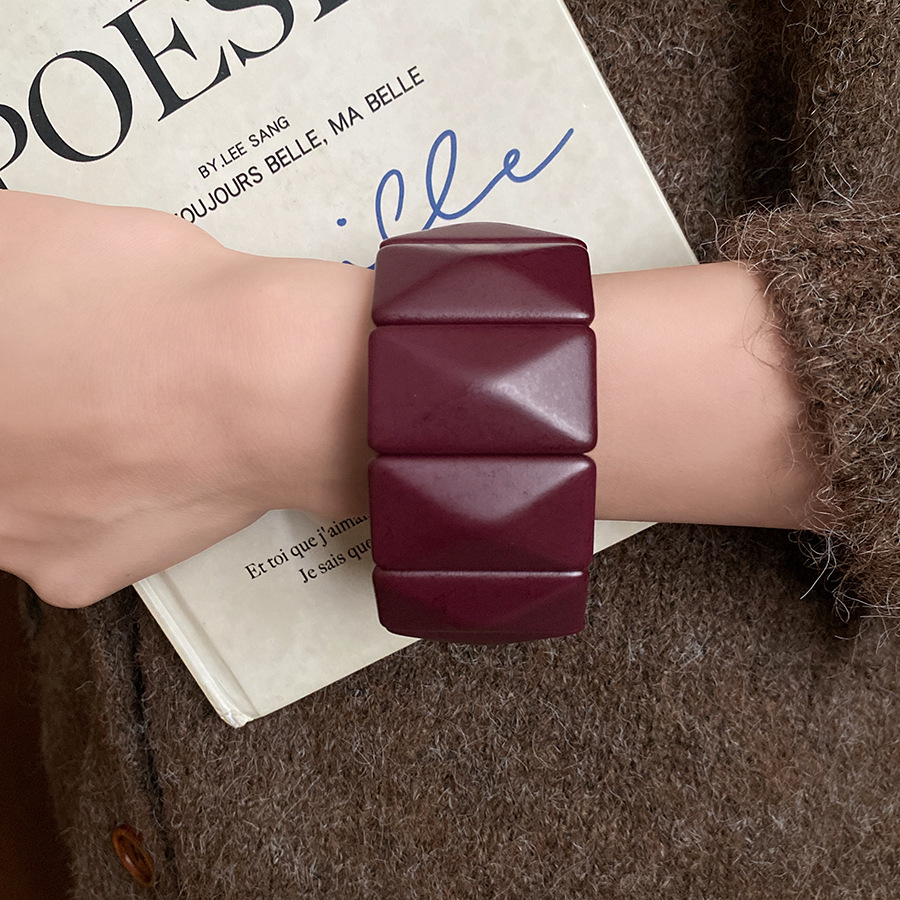 Vintage sólido quadrado largo  - Resin Art Bracelet avaliação e preço