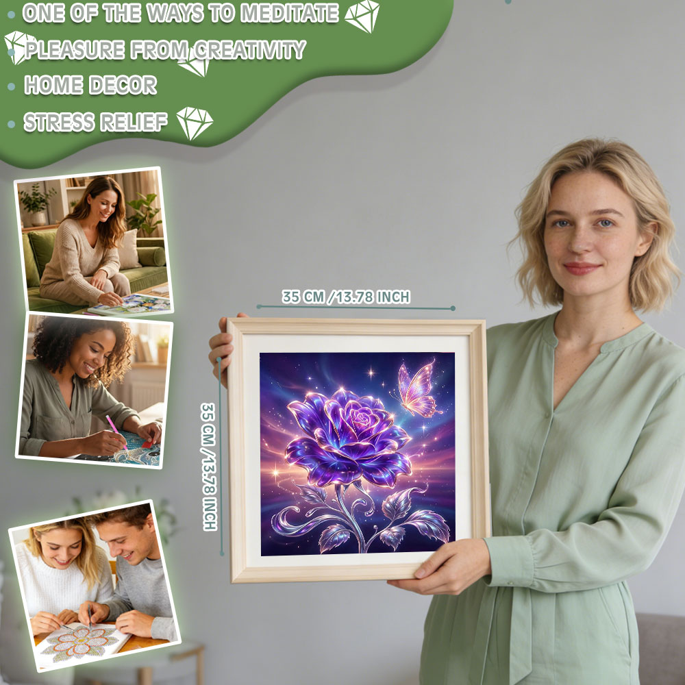 Pintura em Diamante Huacan com - Resin Art With Rose avaliação e preço
