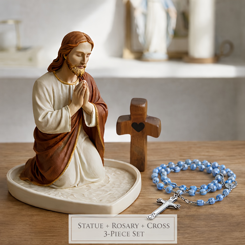 Estátua de Jesus e Virgem Mari - Resin Art Tray avaliação e preço