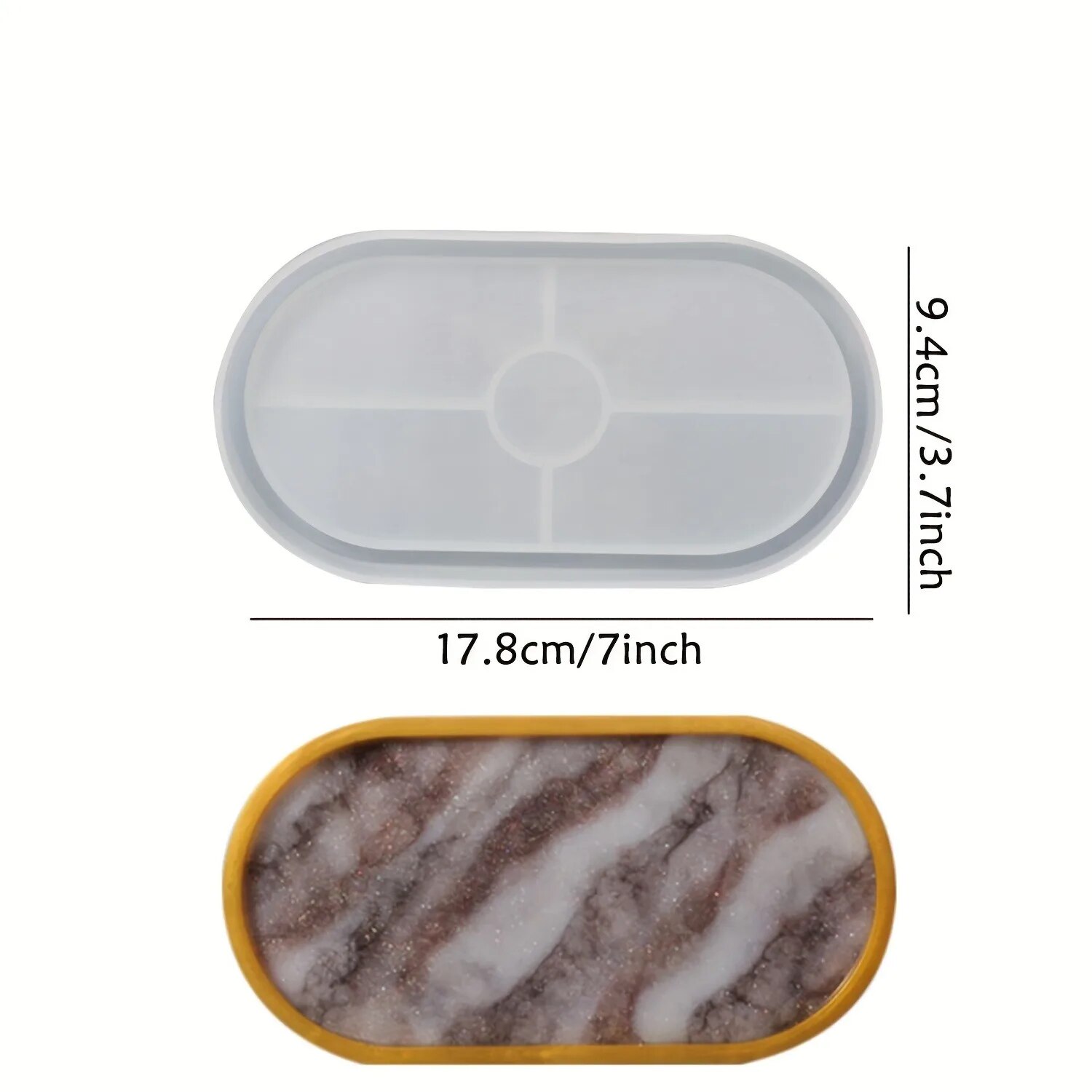 1pc oval coaster resina epóxi  - Resin Art Tray avaliação e preço