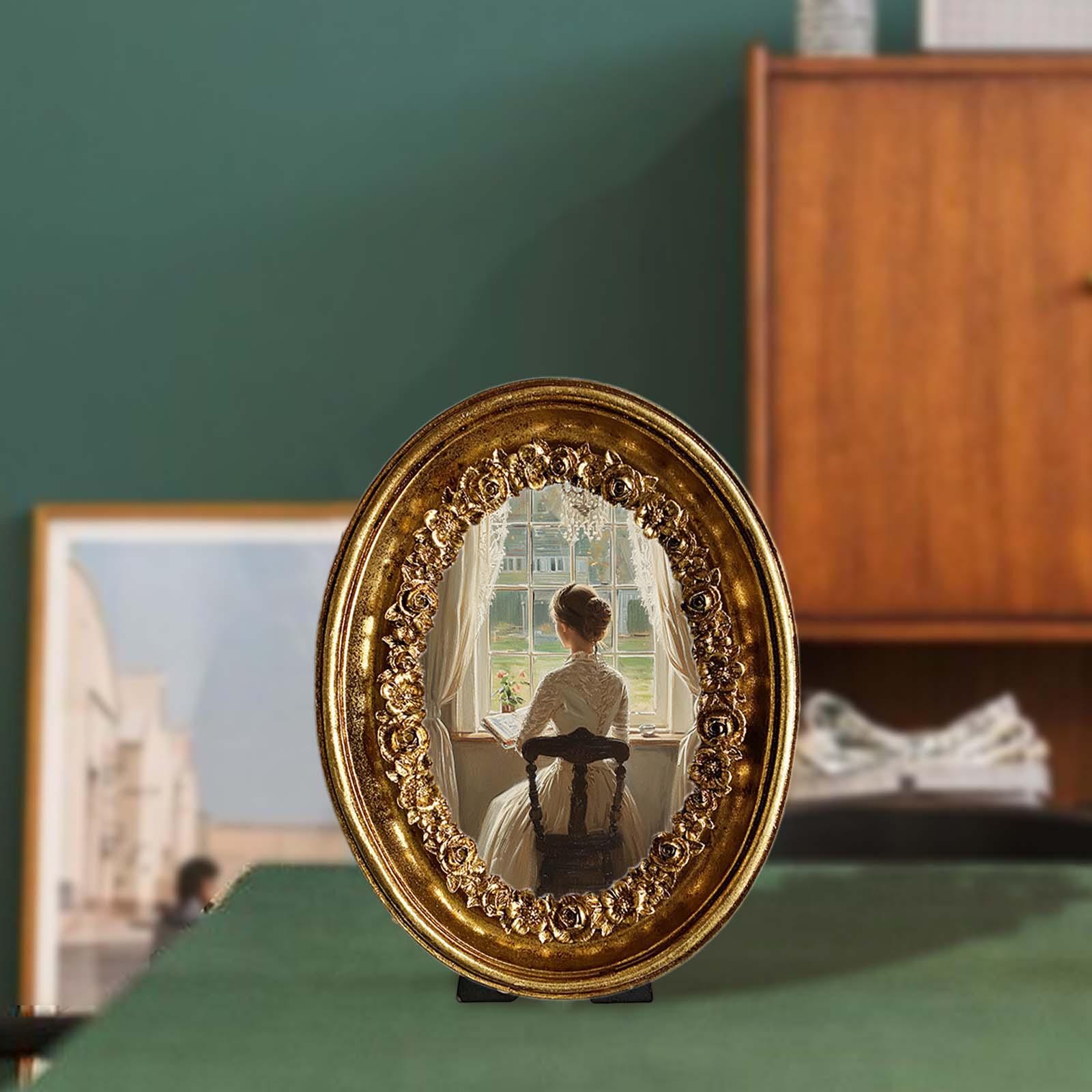 Moldura oval vintage para foto - Resin Art Gallery avaliação e preço