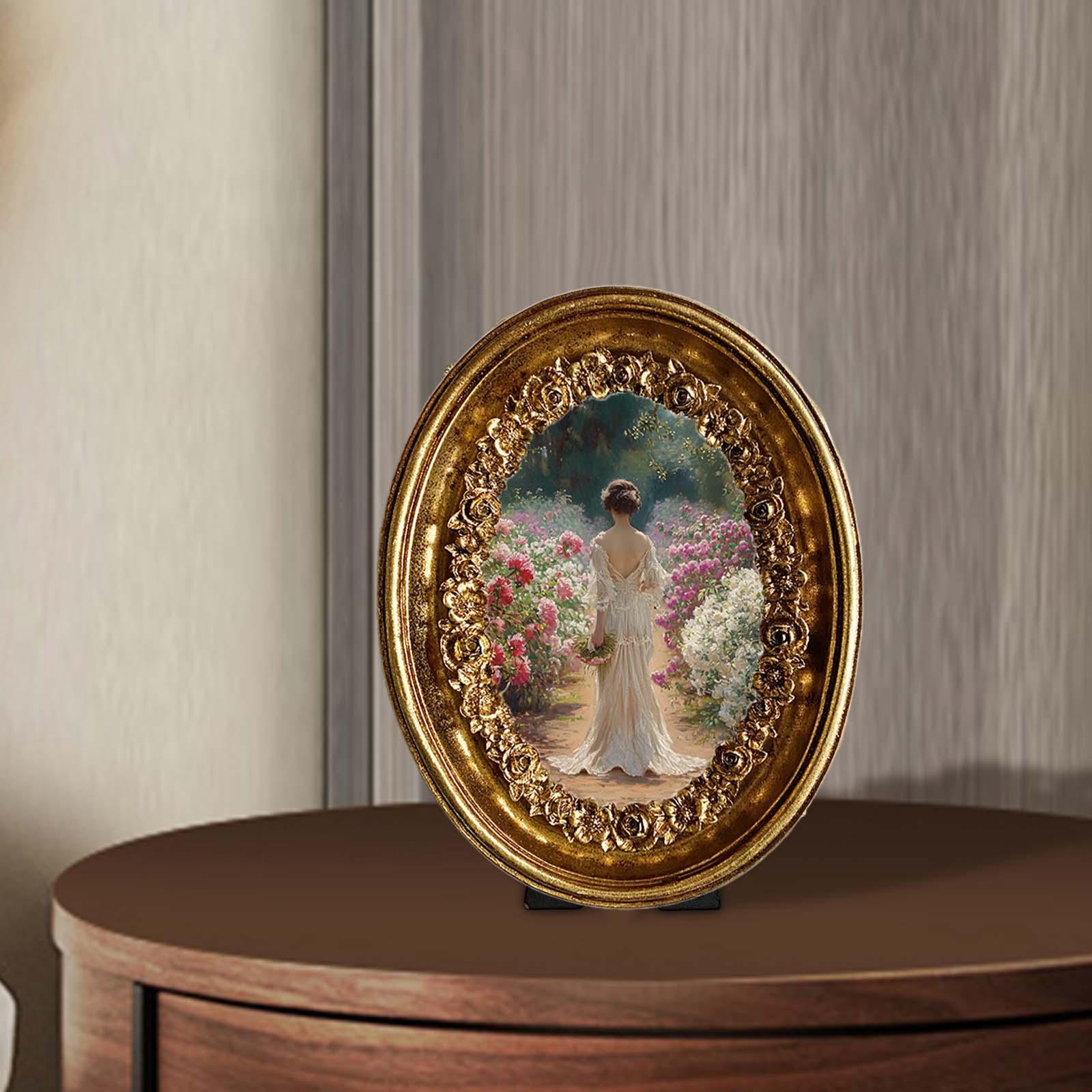 Moldura oval vintage para foto - Resin Art Gallery avaliação e preço