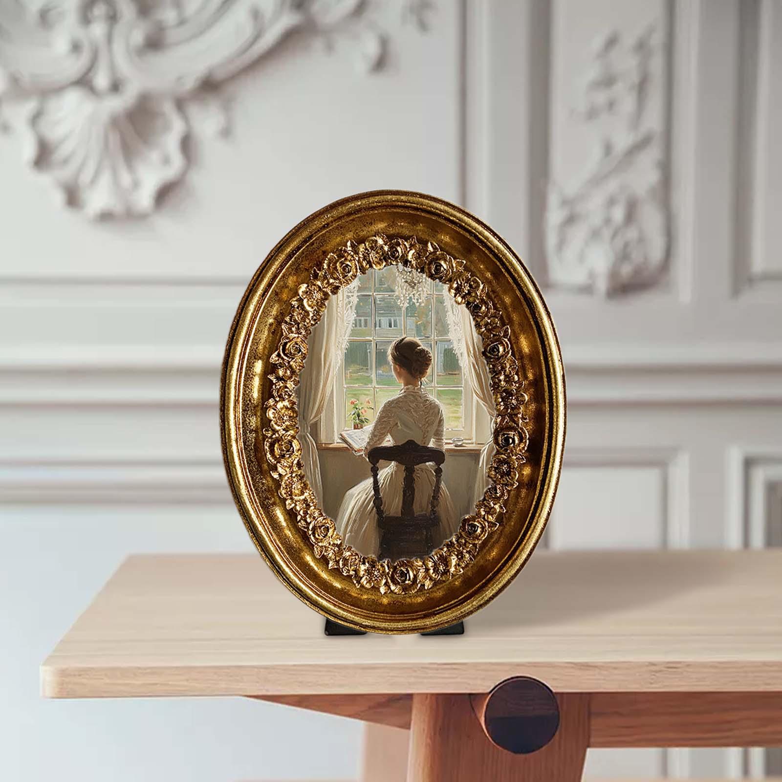 Moldura oval vintage para foto - Resin Art Gallery avaliação e preço