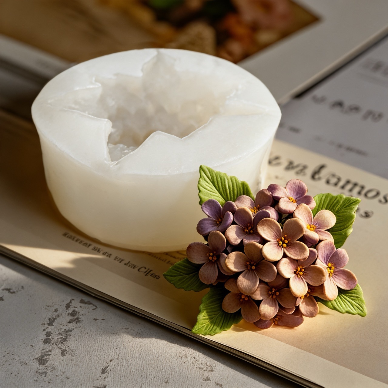 2 peças de moldes de silicone  - Resin Art With Rose avaliação e preço