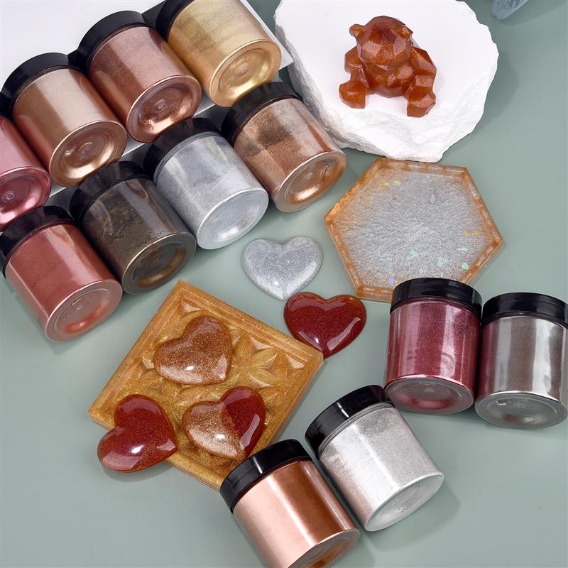 50g shimmer metálico ouro prat - Resin Art Letters avaliação e preço
