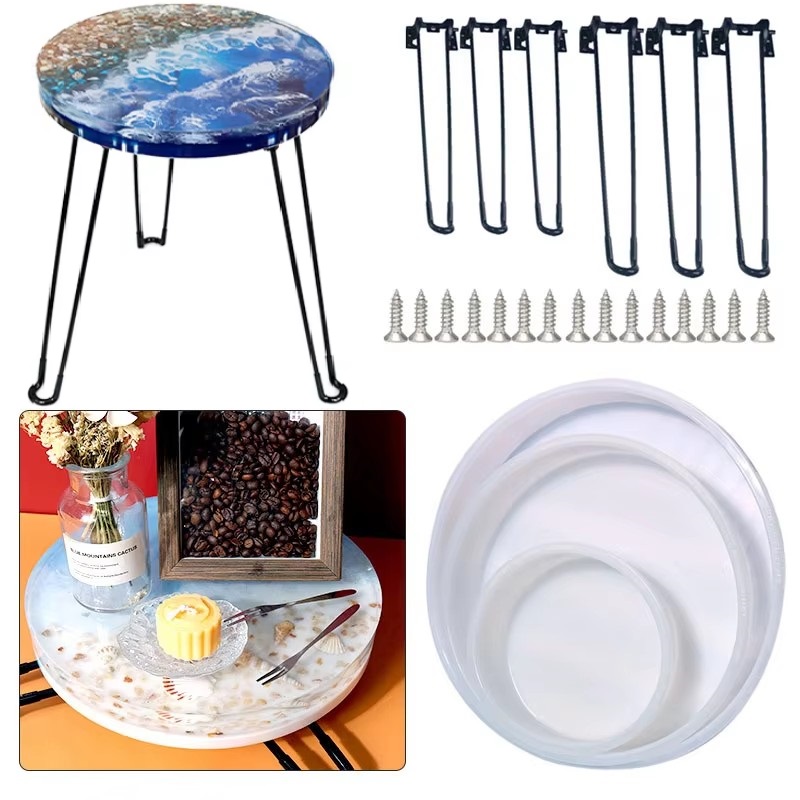 Grande bandeja redonda molde d - Resin Art Tray avaliação e preço