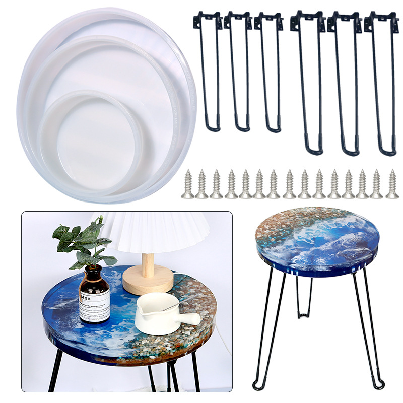 Grande bandeja redonda molde d - Resin Art Tray avaliação e preço