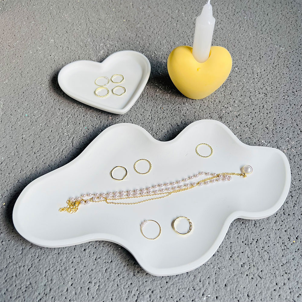 Cloud Storage Tray Concrete Mo - Resin Art Tray avaliação e preço