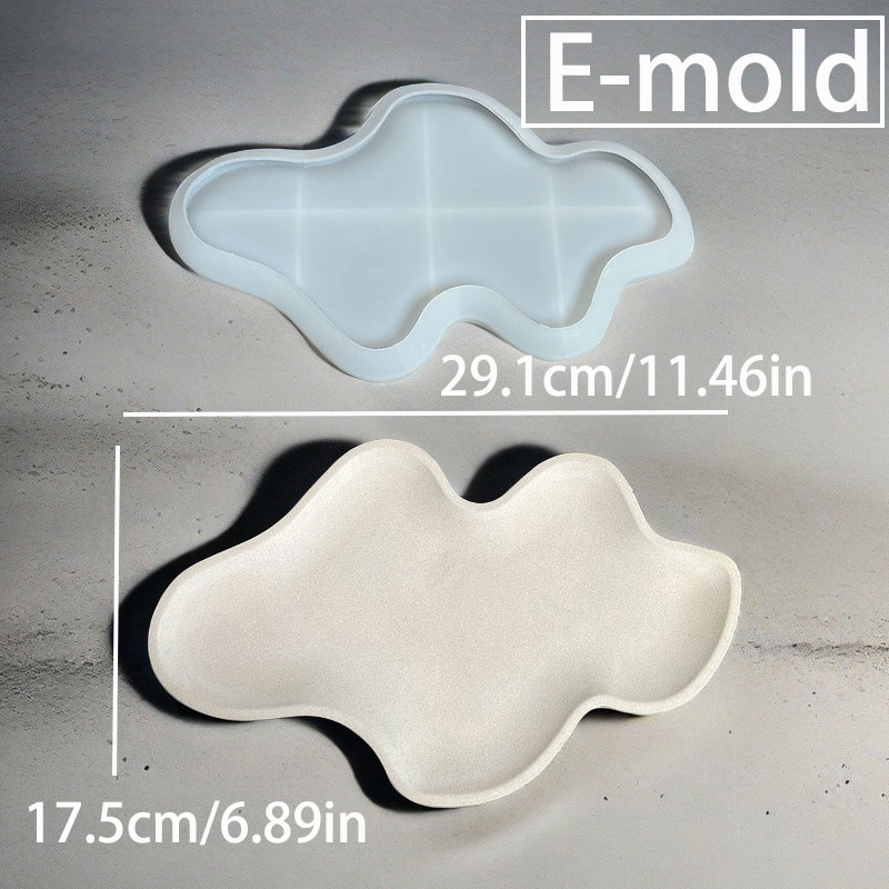Cloud Storage Tray Concrete Mo - Resin Art Tray avaliação e preço