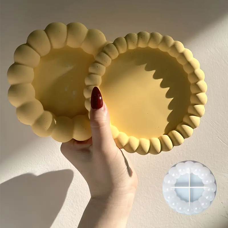 Diy redondo bolha bandeja coas - Resin Art Tray avaliação e preço