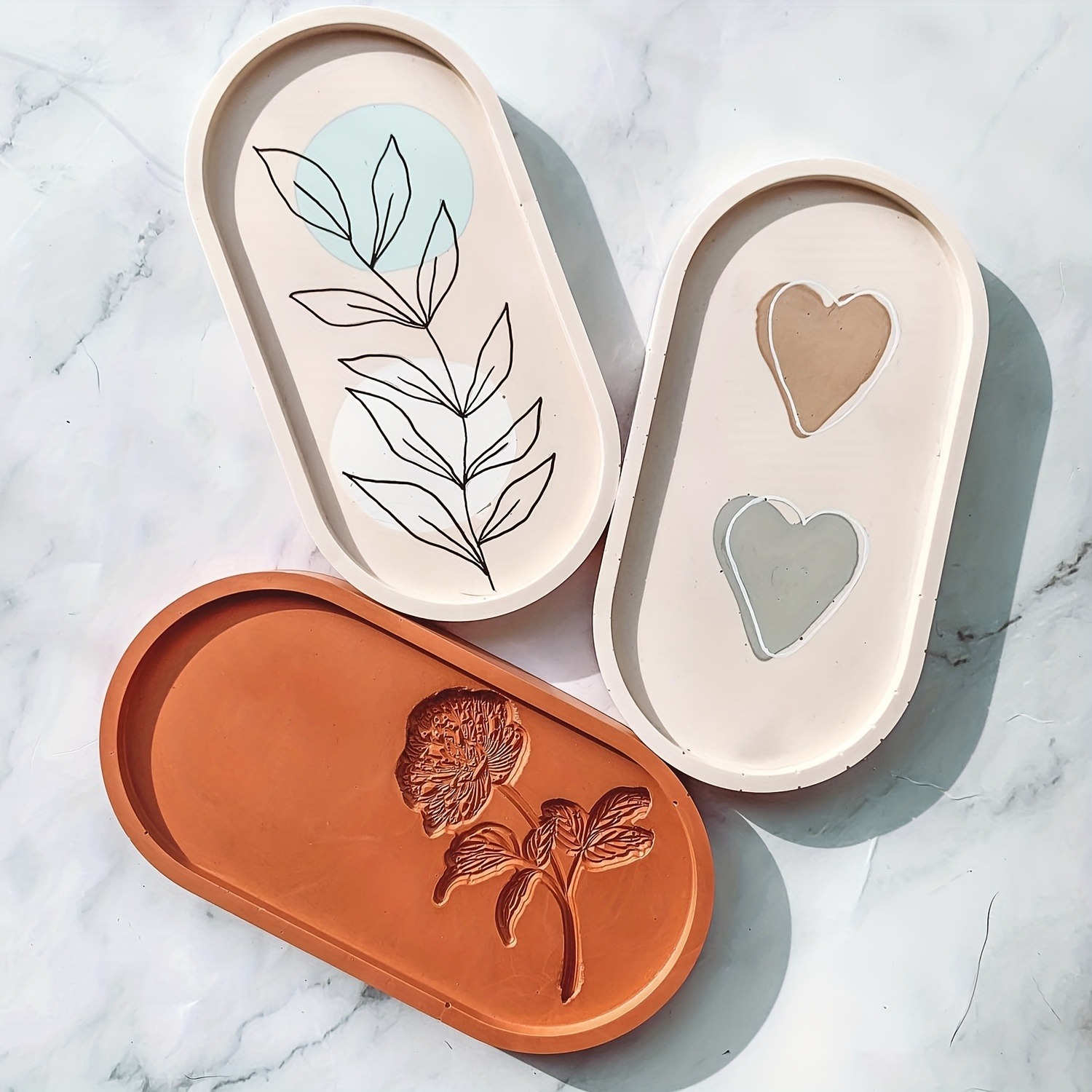 1pc oval coaster resina epóxi  - Resin Art Tray avaliação e preço